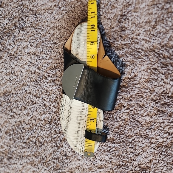 Calvin Klein Babel black/white snakeskin sandals-9 - Picture 5 of 7